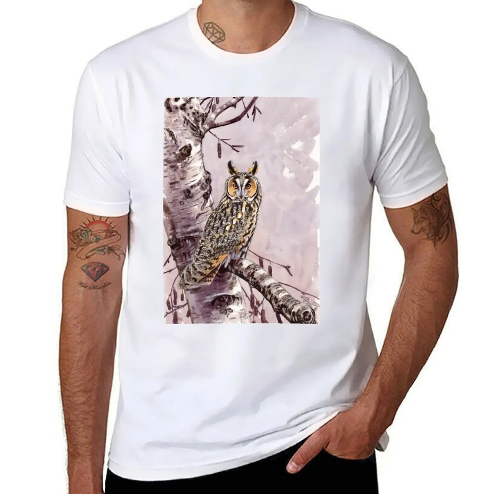 

Long-eared Owl T-Shirt anime t shirts oversize funny t shirts man T-Shirt