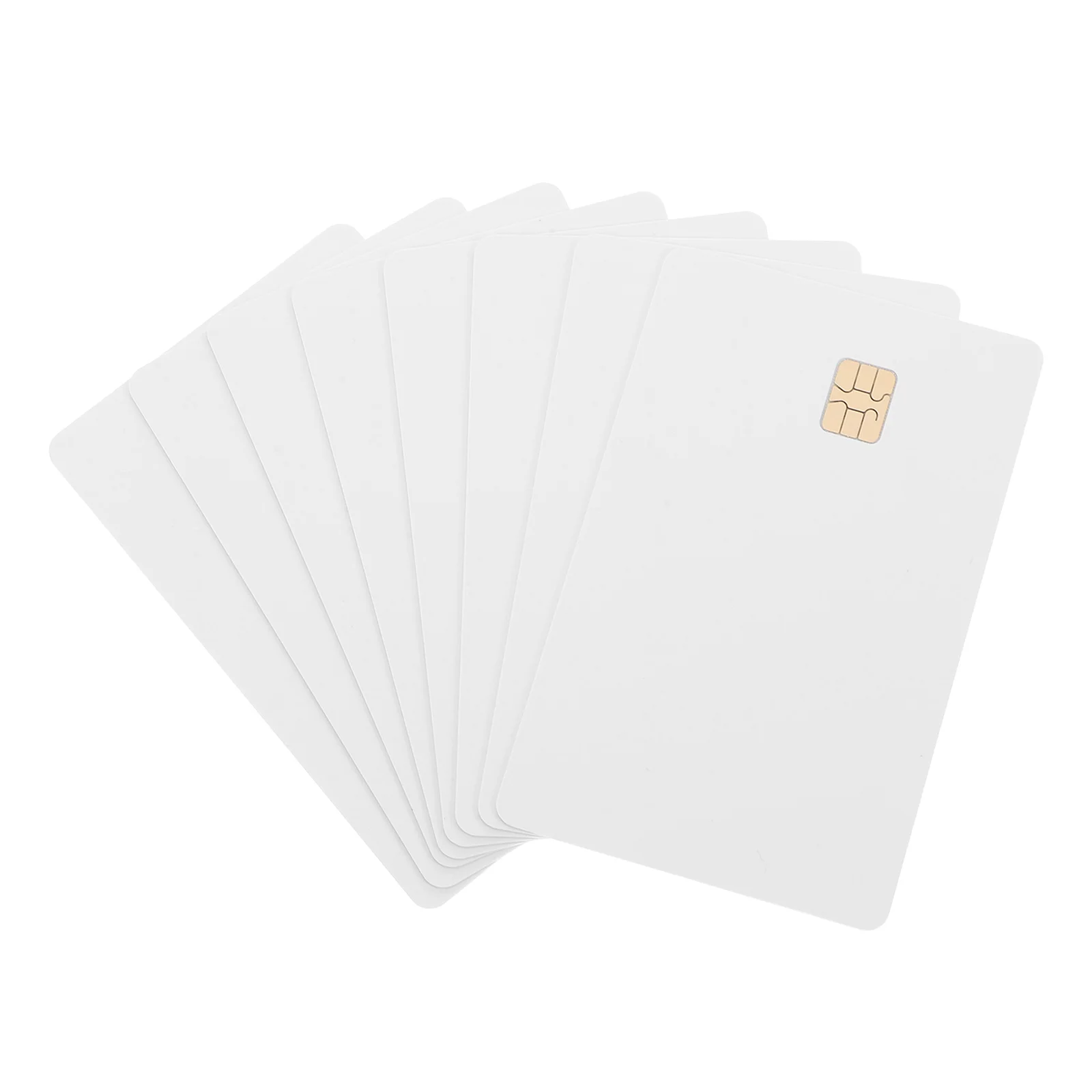 

8pcs Blank Pvc Id Cards White Printable Smart Ic Cards For Access Control Employee Membership Badge Waterproof Nfc Compatible