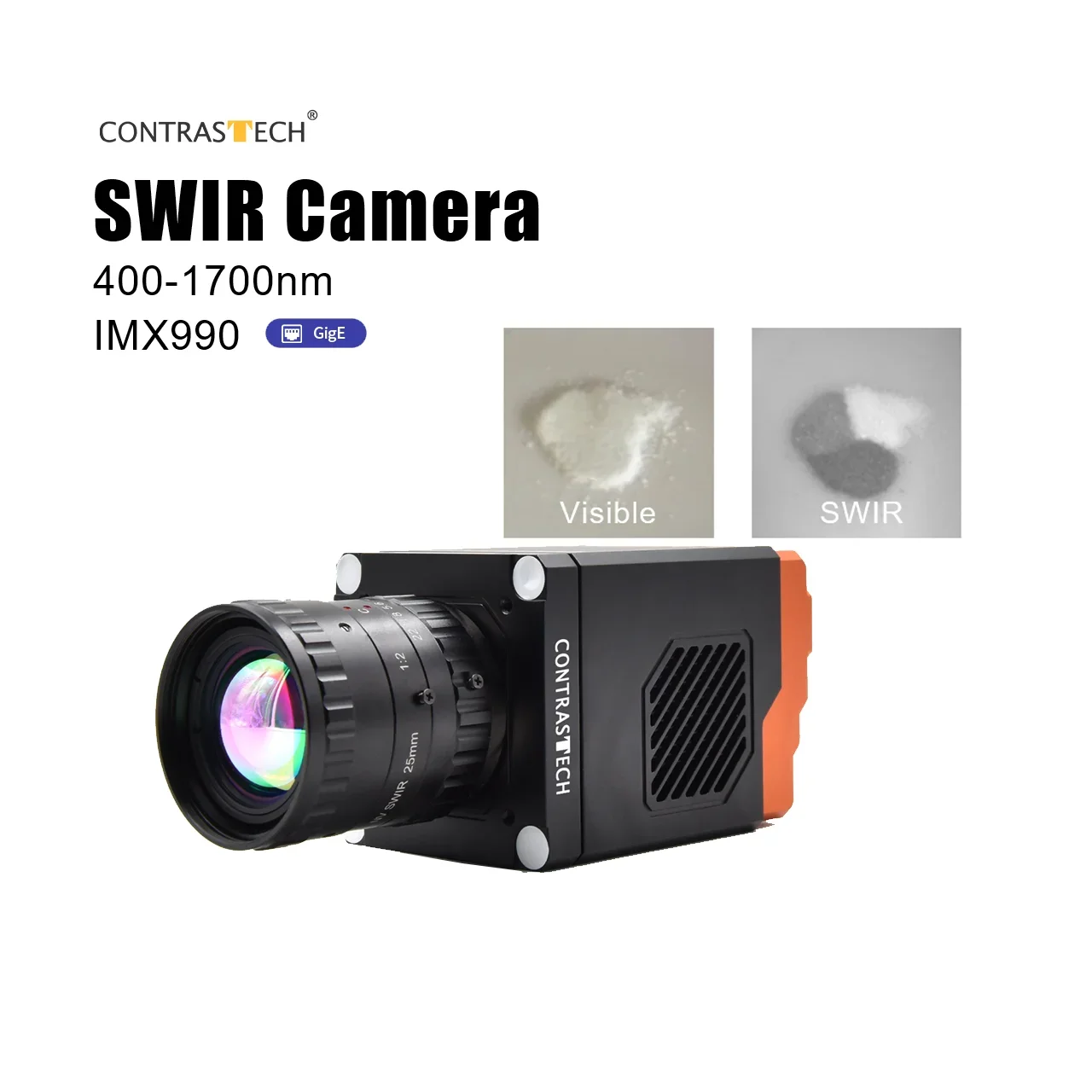 Low Cost 1280 x 1024 200fps High Speed Cooled InGaAs 900-1700nm Low Noise VIS-SWIR Scientific Camera For Industrial Imaging