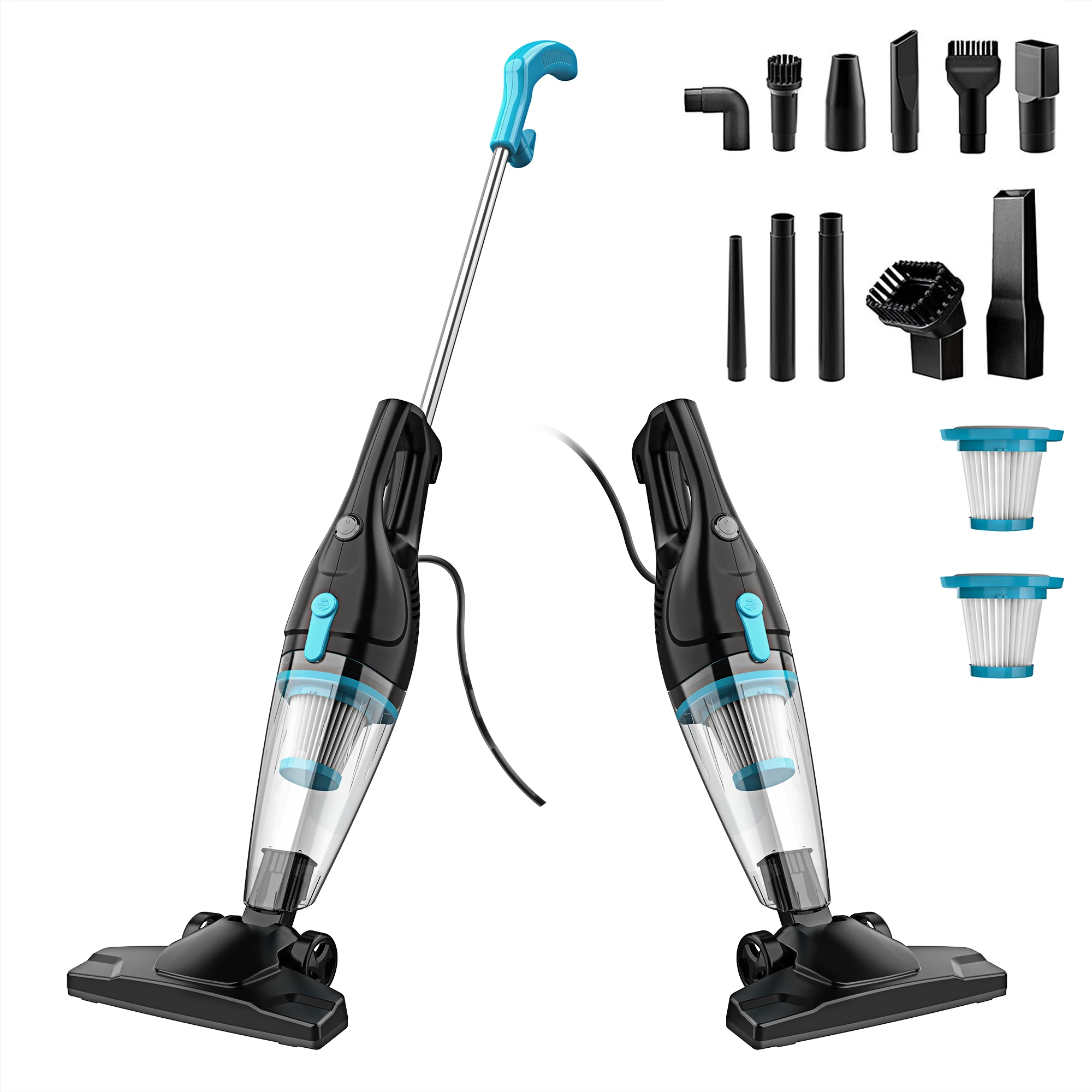Aspirapolvere con Cavo INSE R3S, Cavo Lungo 6M, Scopa Elettrica con Capacità di 0,8 L, Accessori Multipli, per Pavimenti Duri e Peli di Animali