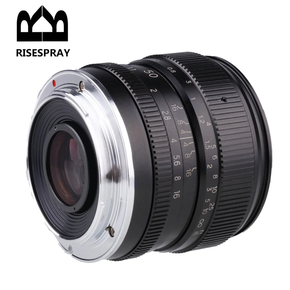 RISESPRAY 50MM F1.1 II APS-C Mirrorless Camera Lens Large Aperture Manual Focus For Canon Sony Fuji M4/3 Olympus Panasonic