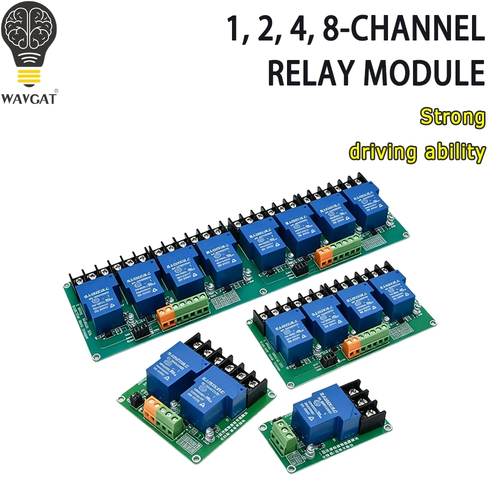 1 2 4 8 Channel Relay Module 30A With Optocoupler Isolation 5V 12V 24V Supports High And low Triger Trigger