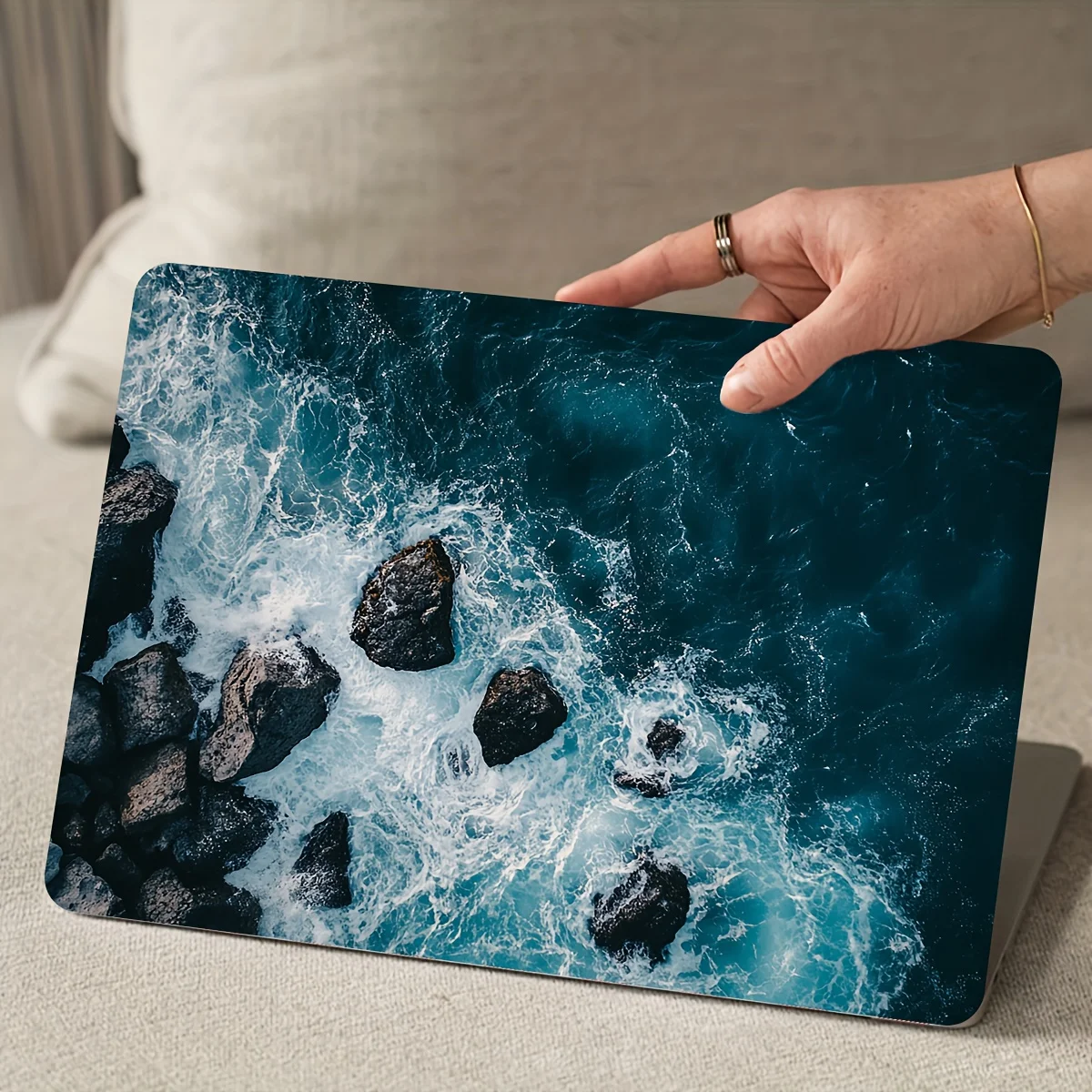 Vinyl Laptop Case Seawater Reef Sticker, 2 Pieces/Set Scratch Resistant DIY Art Case Universal Netbook Skin Sticker