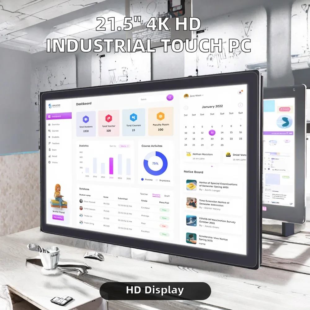 2026 New 21.5 Inch 4K Customized Industrial Touch PC With Full HD Resolution New Product