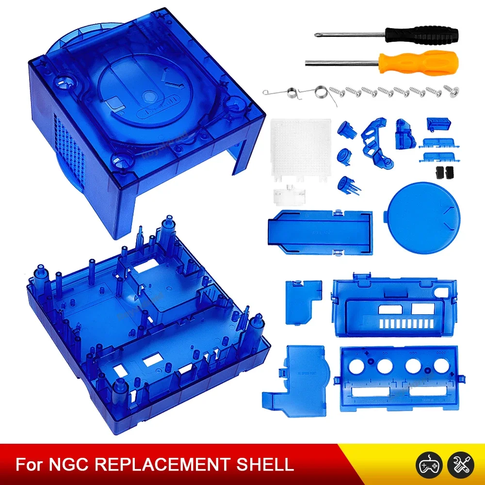 Transparent Black Blue Orange Purple Housing Replacement Shell Case For Nintend Gamecube NGC DOL-001 and DOL-101 Game Accssories