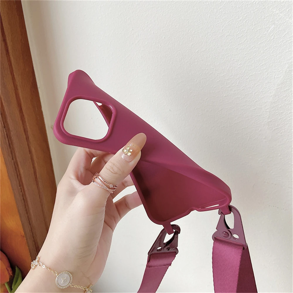 Umhängekette Lanyard Matt Silikonhülle für iPhone 18 Pro Max 17 16 15 14 11 12 13 XR X XS 8 Plus Stoßfeste Hülle – Detail 20