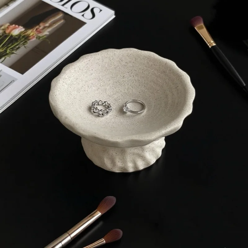 Soporte de incienso de terracota rústica hecho a mano, cuenco de cerámica Wabi-sabi Palo Santo y palitos de salvia, bandeja de almacenamiento de joyería de cerámica