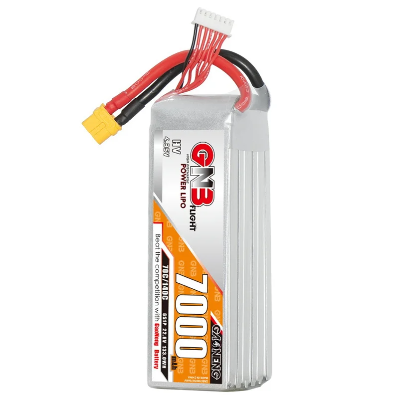 Original GNB 6S 22.8V 7000mAh LiPo Battery 10inch Xclass FPV 1/7 1/8 scale vehicles FMS EDF Jets and 3D Plane 22.8V Battery