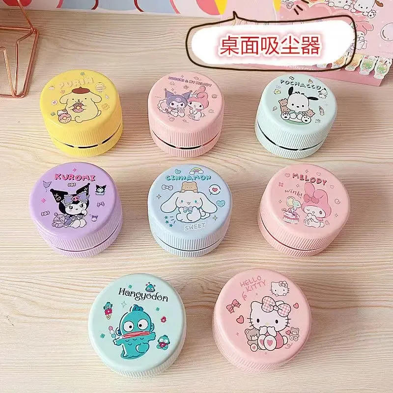 

2025 Sanrio Handheld Desktop Vacuum Cleaner mymelody Kuromi Cinnamoroll Portable Cleaner Eraser Dander Confetti Cleaning Brush