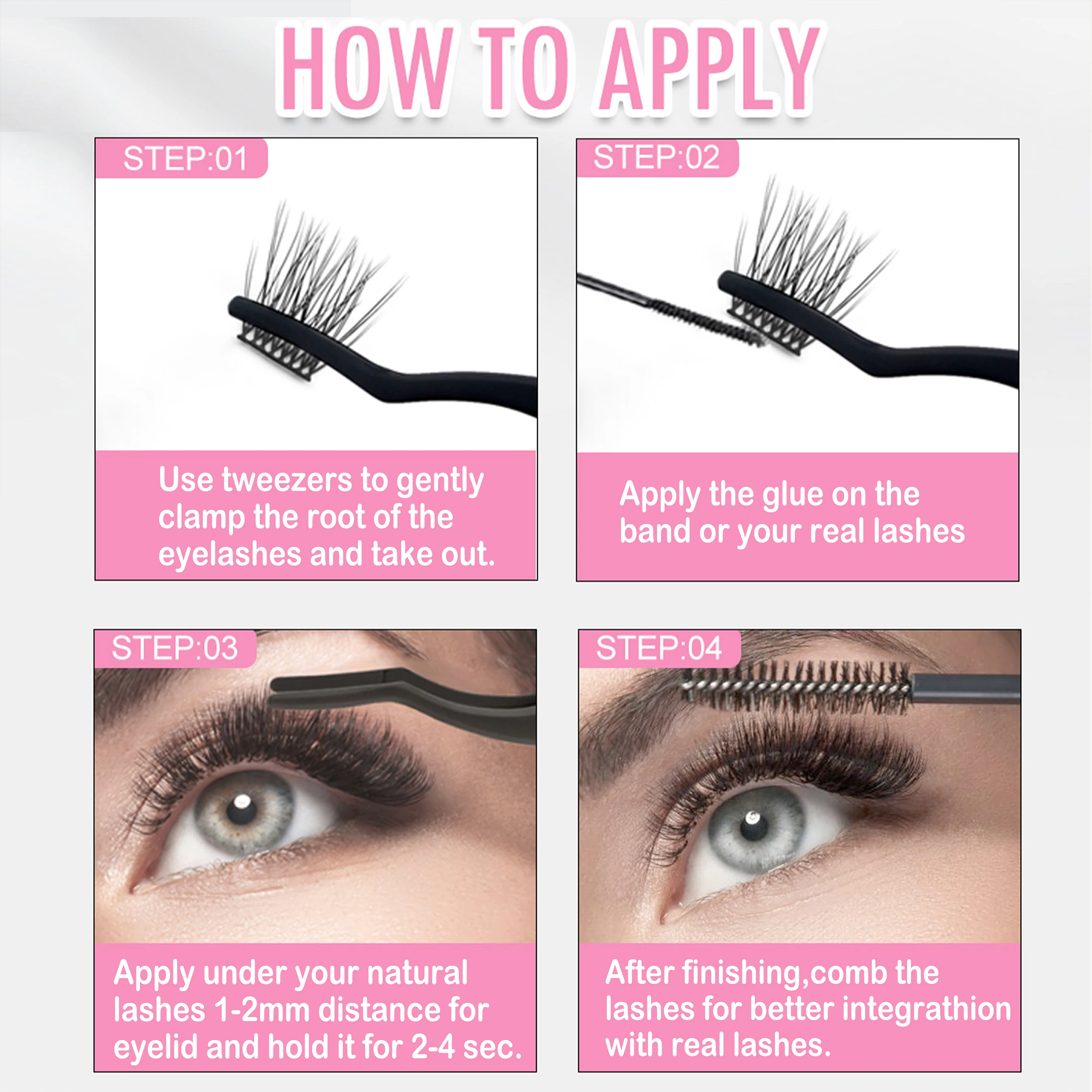 C/D Curl Wispy Lash Clusters Diy Wimper Extensions Mix Zwaluwstaart Individuele Wimpers Gesegmenteerde Wimper Bundels Make-Up Benodigdheden