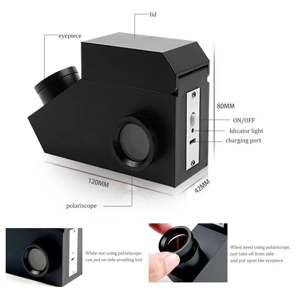 Hot Sale High Accuracy 0.003 Handheld Diamond Gemstone Gem Refractometer With Refractive Index Fluid 1.79 With Built-in Battery