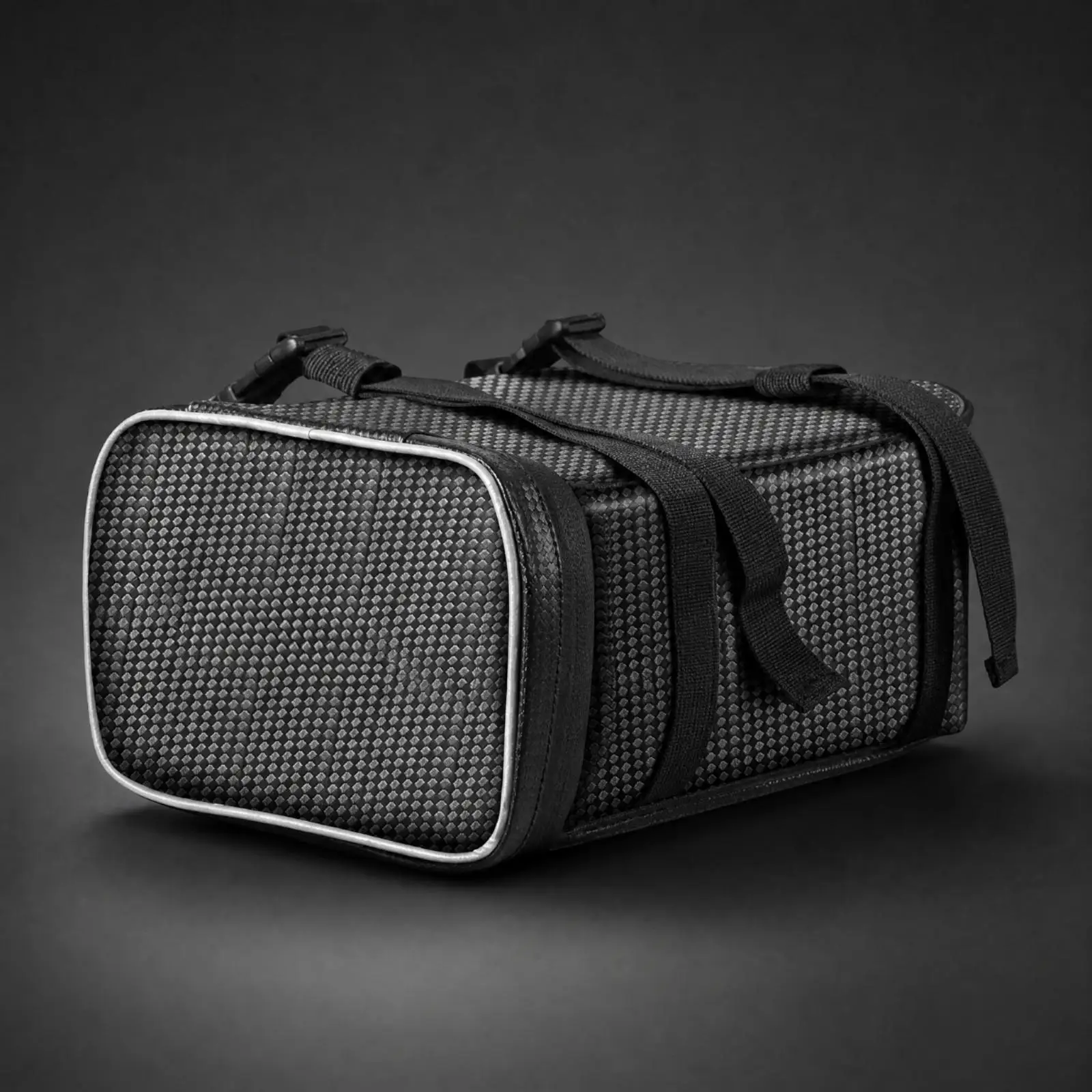 Electric Bike Rear Seat Bag PU Leather Motorcycle Storage Pouch Waterproof Bicycle Trunk with Side Pocket