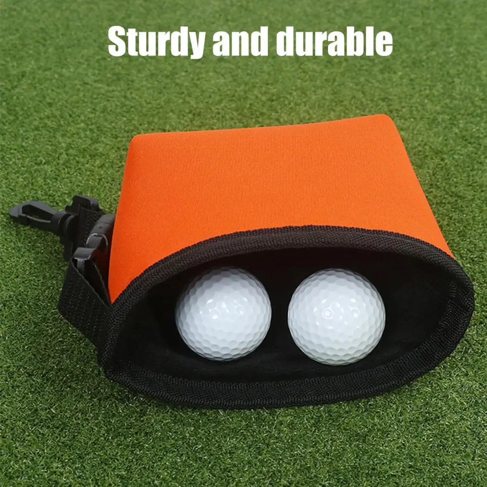 Golf Gear Wet Dry Compartment Golf Ball Wash Bag Golf Club Ball Bag with Waterproof Pouch Removable Clip Ball for Practice