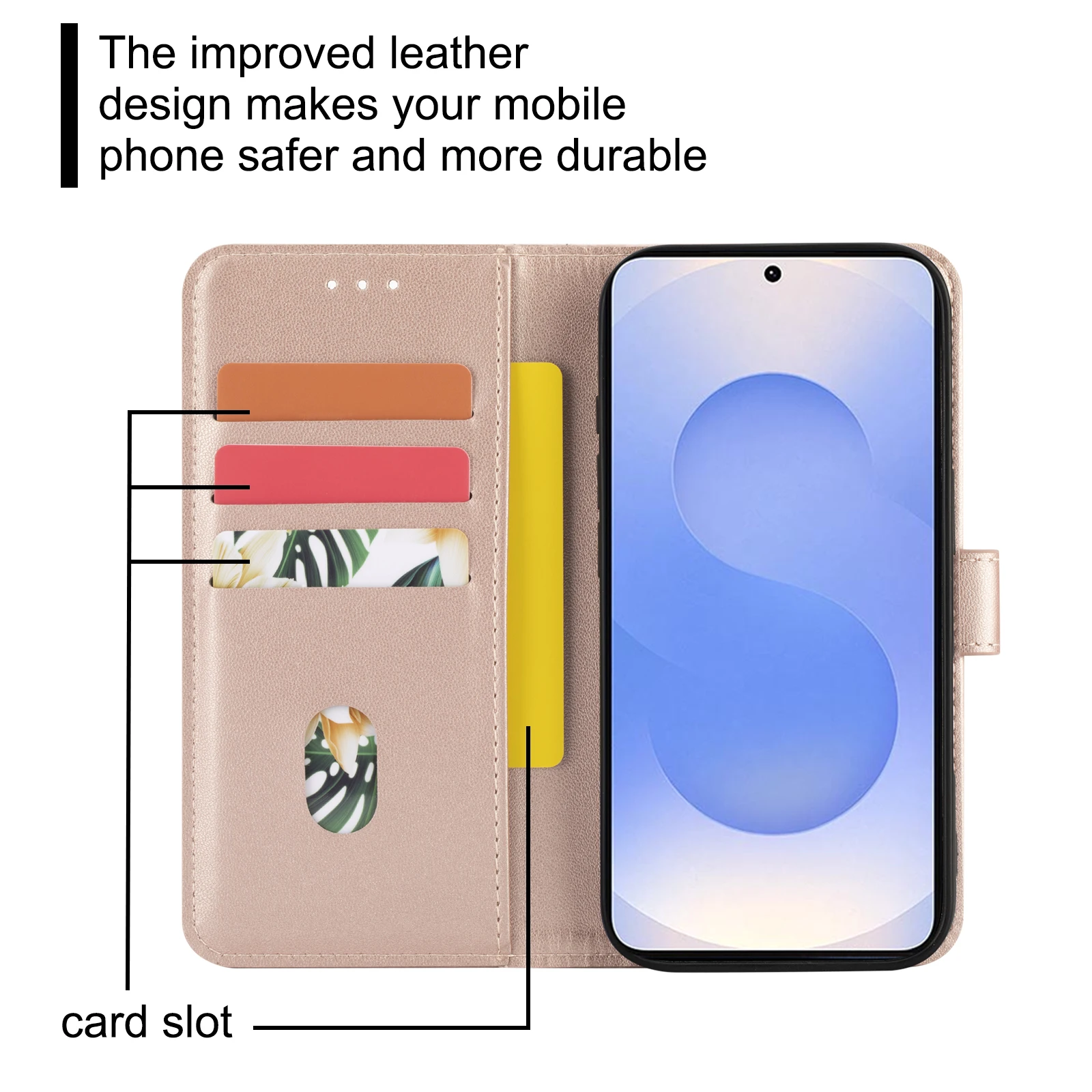 Oder Samsung A56 Serie Schutzhülle Flip Wallet Case mit Kartenfach Kunstleder Handyhülle – Detail 11