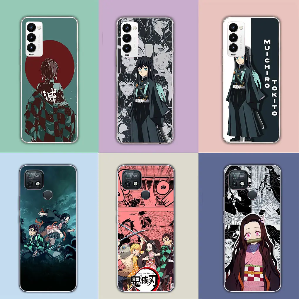 Demons Muichiro Tokito Slayer Tanjiro Nezuko Cover for Motorola Moto G04 G71 G73 G32 G34 E14 G7 G9 G24 Power One Fusion Case