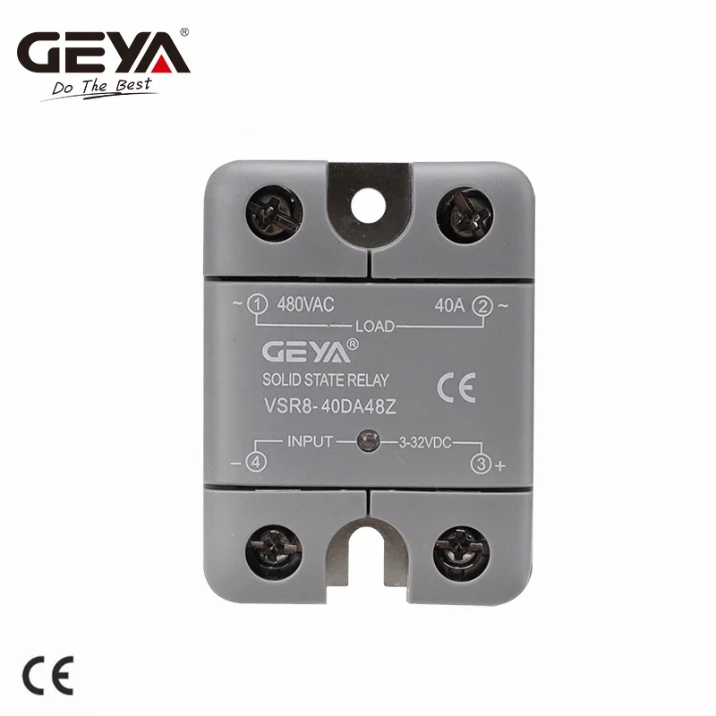 

GEYA VSR8 Solid State Relay 10A 25A 40A 60A 80A 100A 120A single phase 3-32VDC Input 24-480VAC Output High Quality