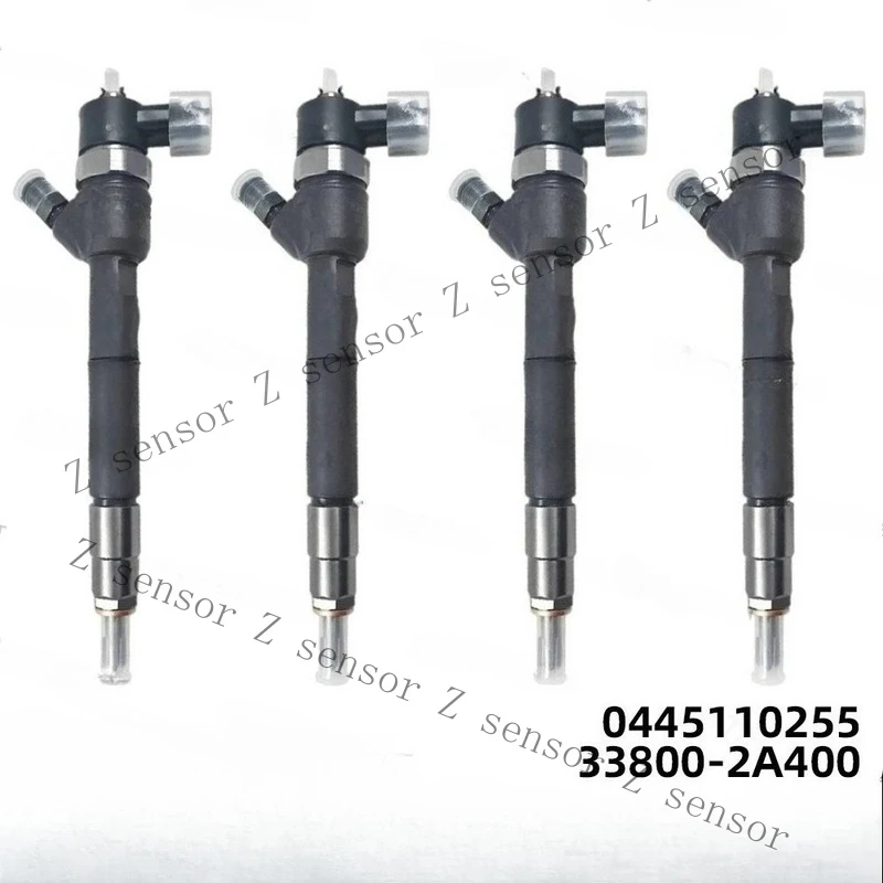AAA+ 4pcs Fuel Injector 0445110255 33800-2A400 0445110256 for Hyundai I30 1.6 CRDi