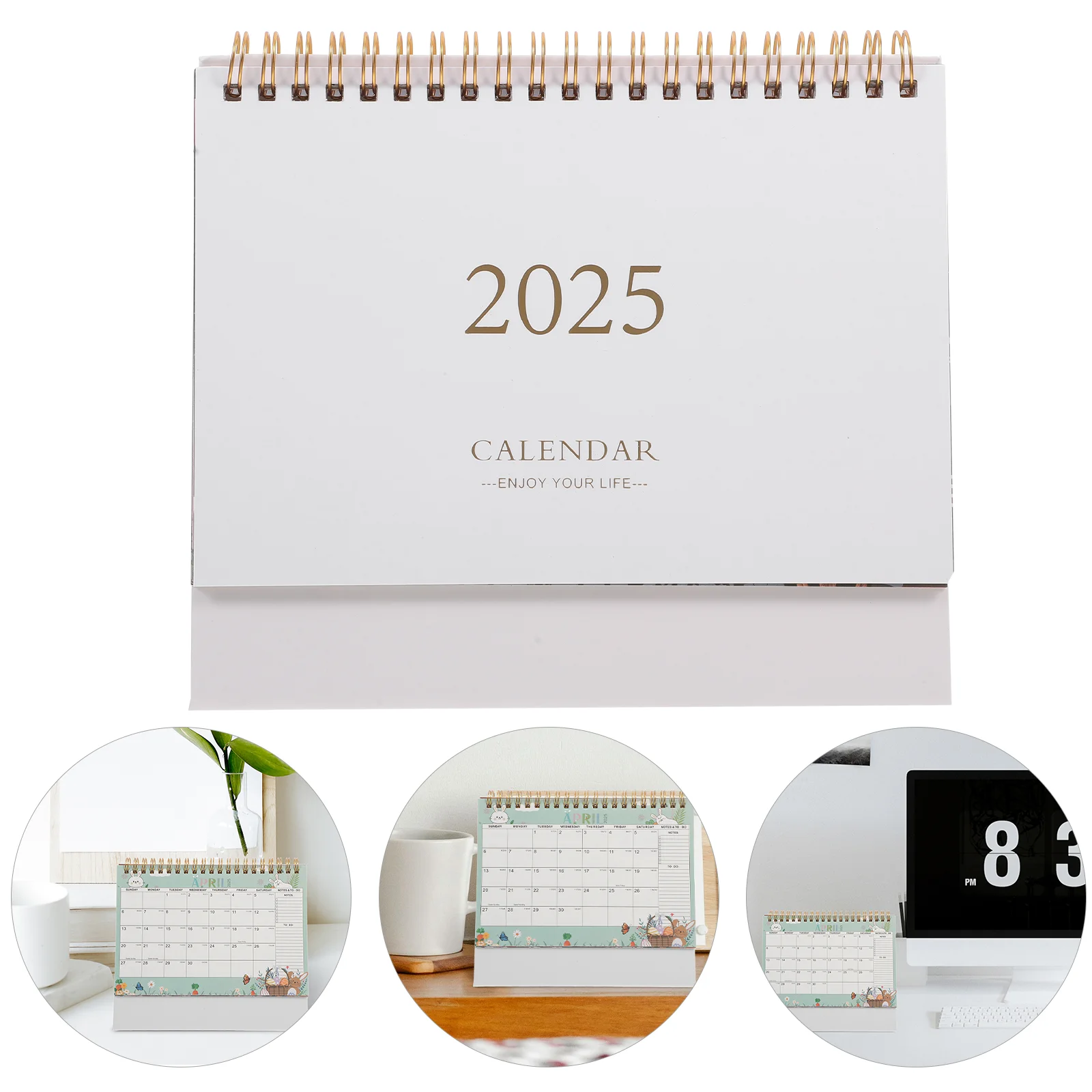 

2025 Calendar Desk Decor Aesthetic Desktop Decorate Retro Table Calendars for Iron Flip Year Planner Stand Office Paper Teacher