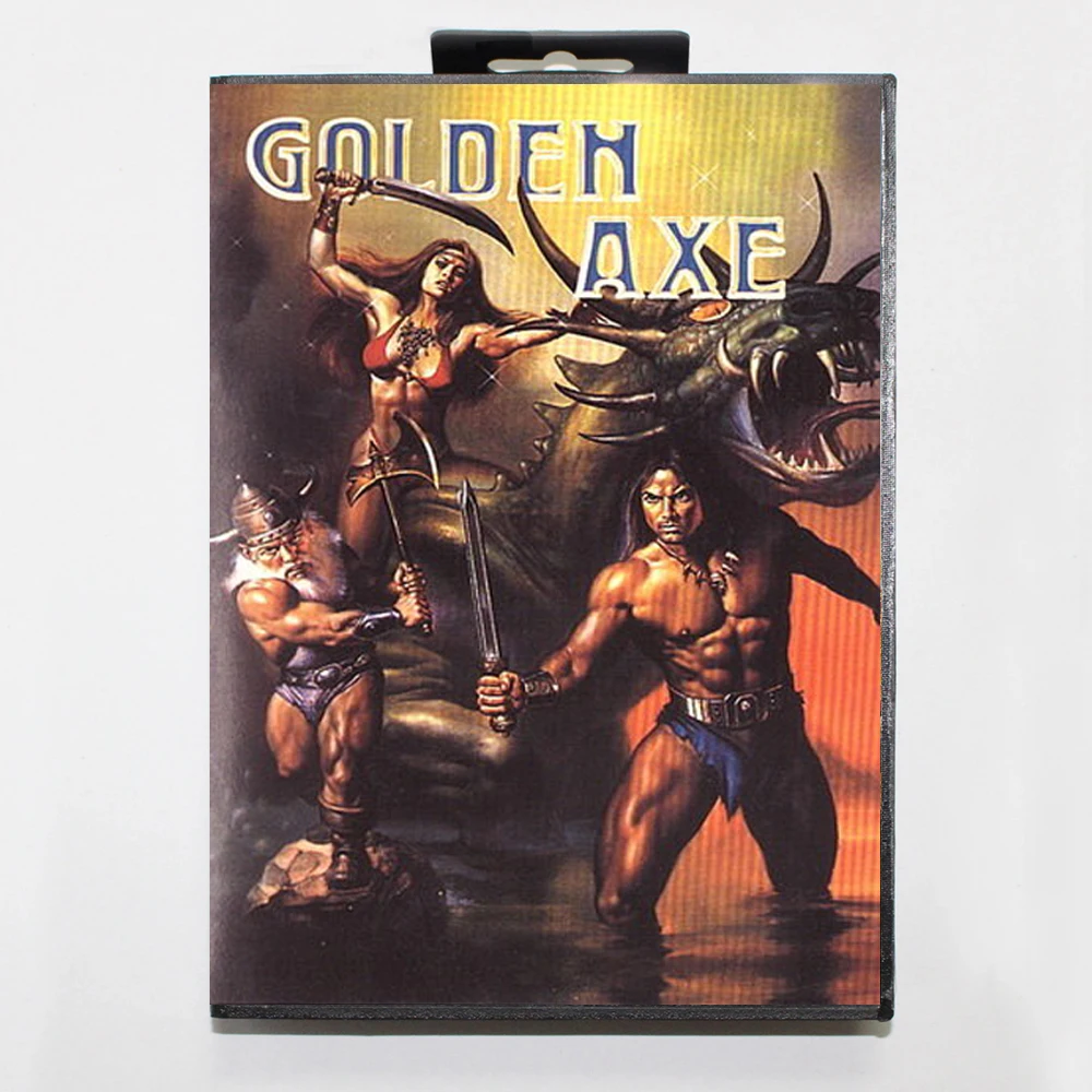 Kartrid Game Golden Axe 16Bit MD dengan Kotak RU untuk Sistem Sega Megadrive Genesis
