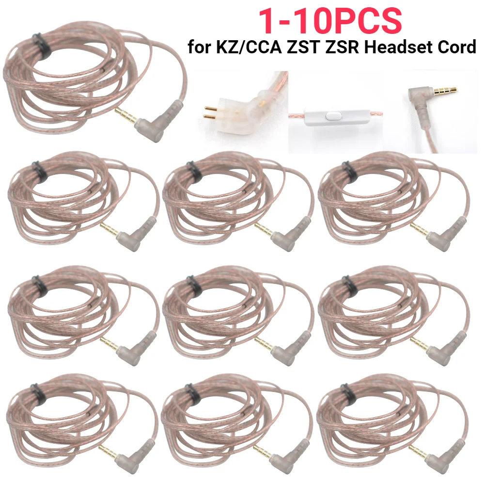 High-Purity Oxygen-Free Copper Twisted Earphone Cable for KZ/CCA ZST ZSR ZSN ZSN PRO Headset Wire Original Replacement Cord