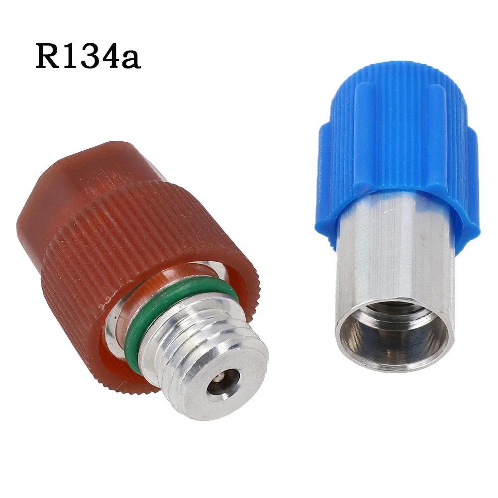 2Pcs R134a Air Conditioning A/C HD ND Connector R134a service connection set 357820795J 357820795H For Ford Opel Seat Skoda