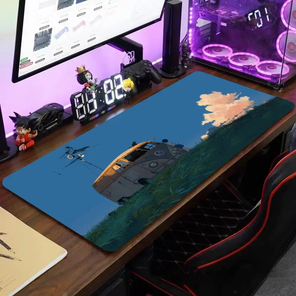 Anime Landscape Mouse Pad Large Computer Accessories Office Game Table Mats Rubber Anti-slip Gaming Keyboard Mousepads Desk Pads