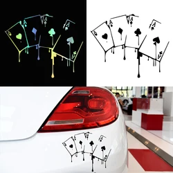15.6X12.7CM Interesting Casino Poker Games Car Sticker High Quality Motorcycle Decorative Accessories Styling Sticker