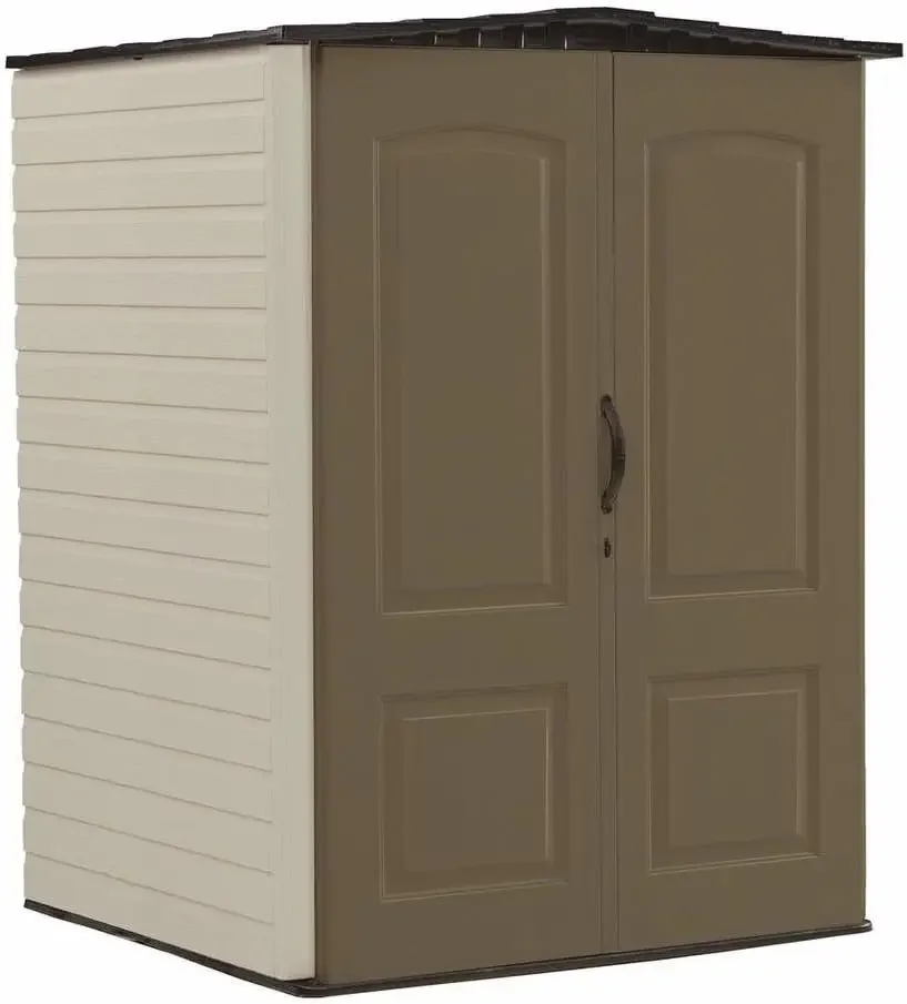 Large 5 x 4 Ft Resin Weather Resistant Outdoor Storage Shed w/Impact Resistant Flooring for Backyard, Garden, & Patio