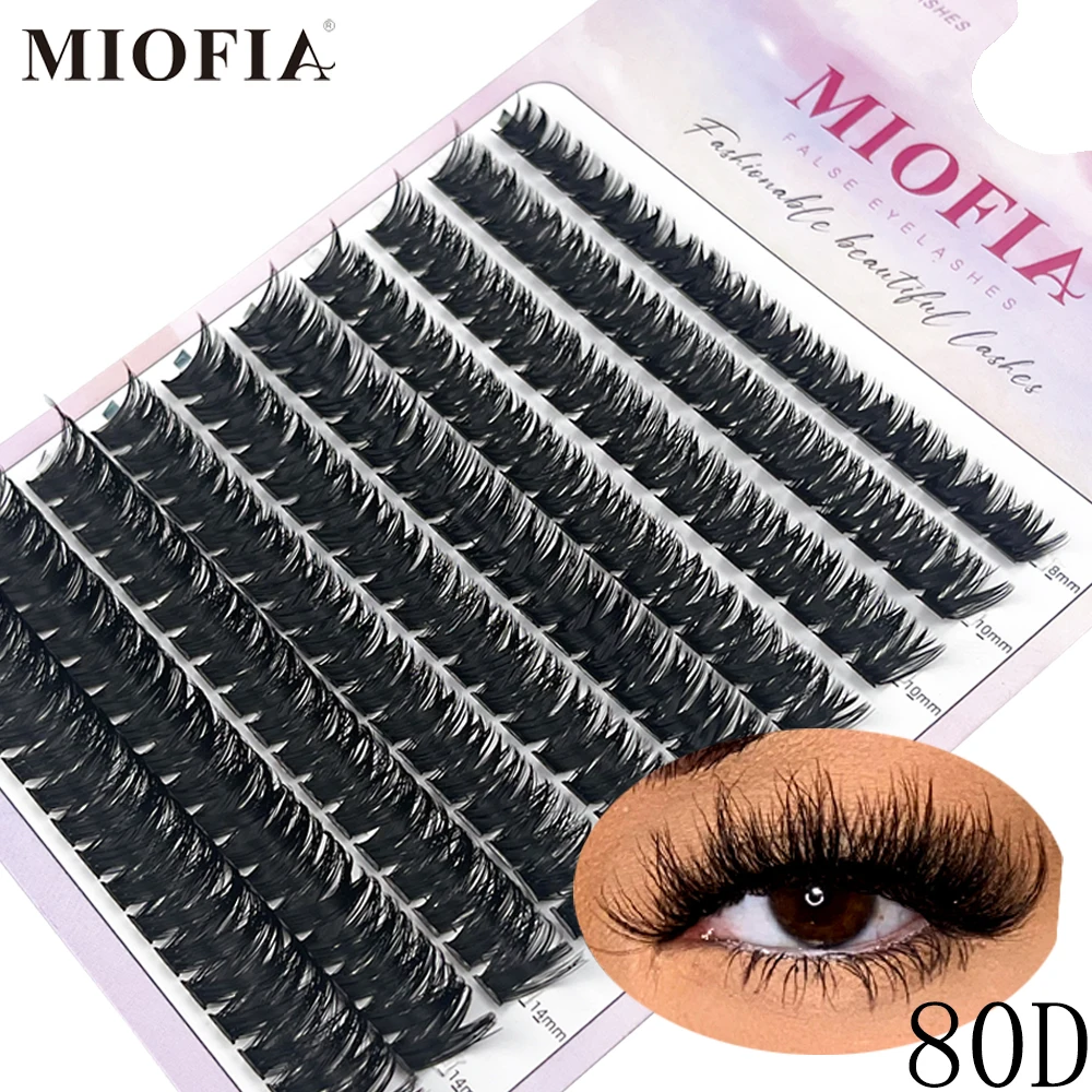 60/80D Mink Eyelashes 160/200 bundles Natural Cluster Eyelash Extension Russian individual Lashes bunches DIY Makeup Tools