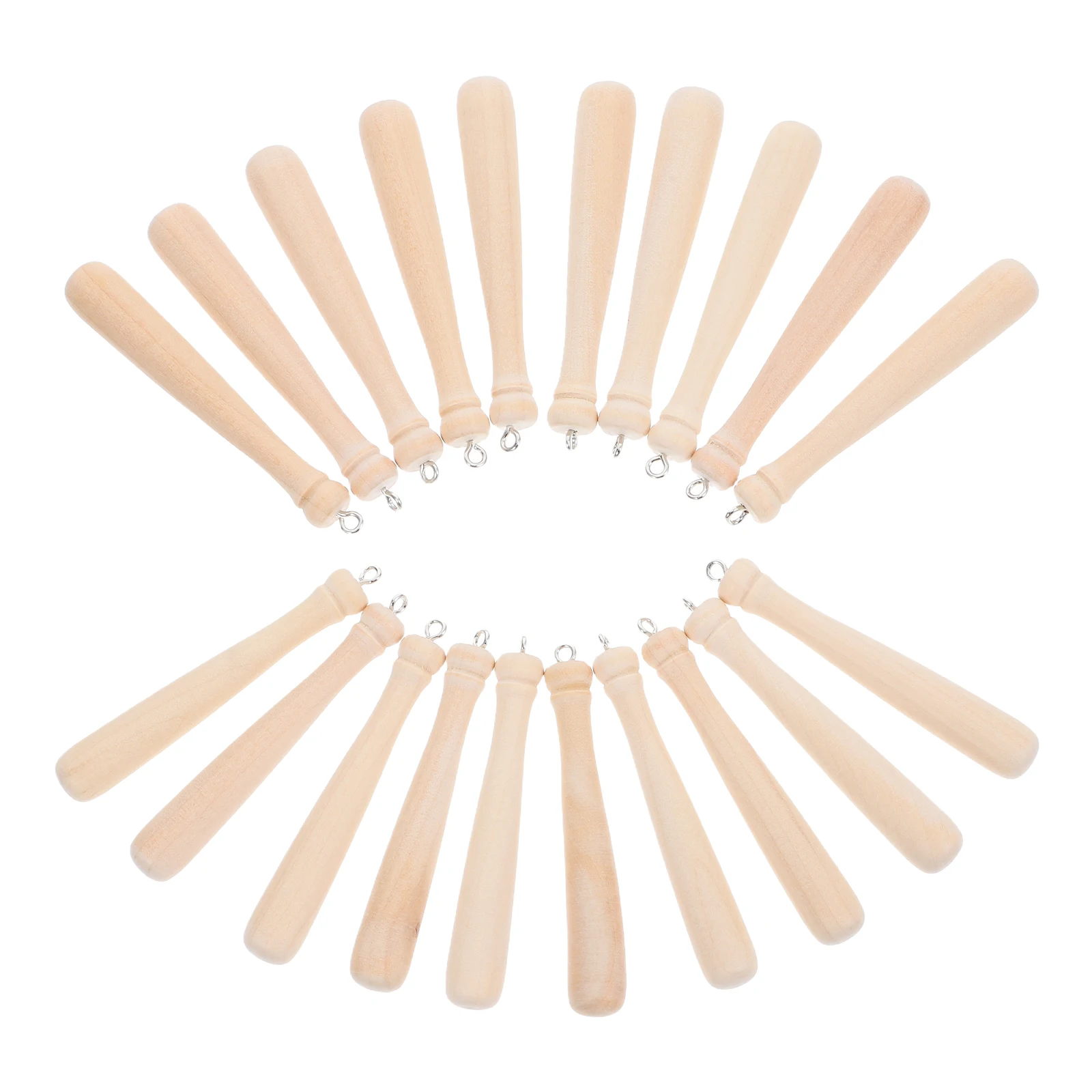

20 шт. мини деревянные подвески в виде бейсбольной биты для DIY ювелирные изделия подвески ручной работы брелок декоративные ремесленные проекты маленький спортивный орнамент