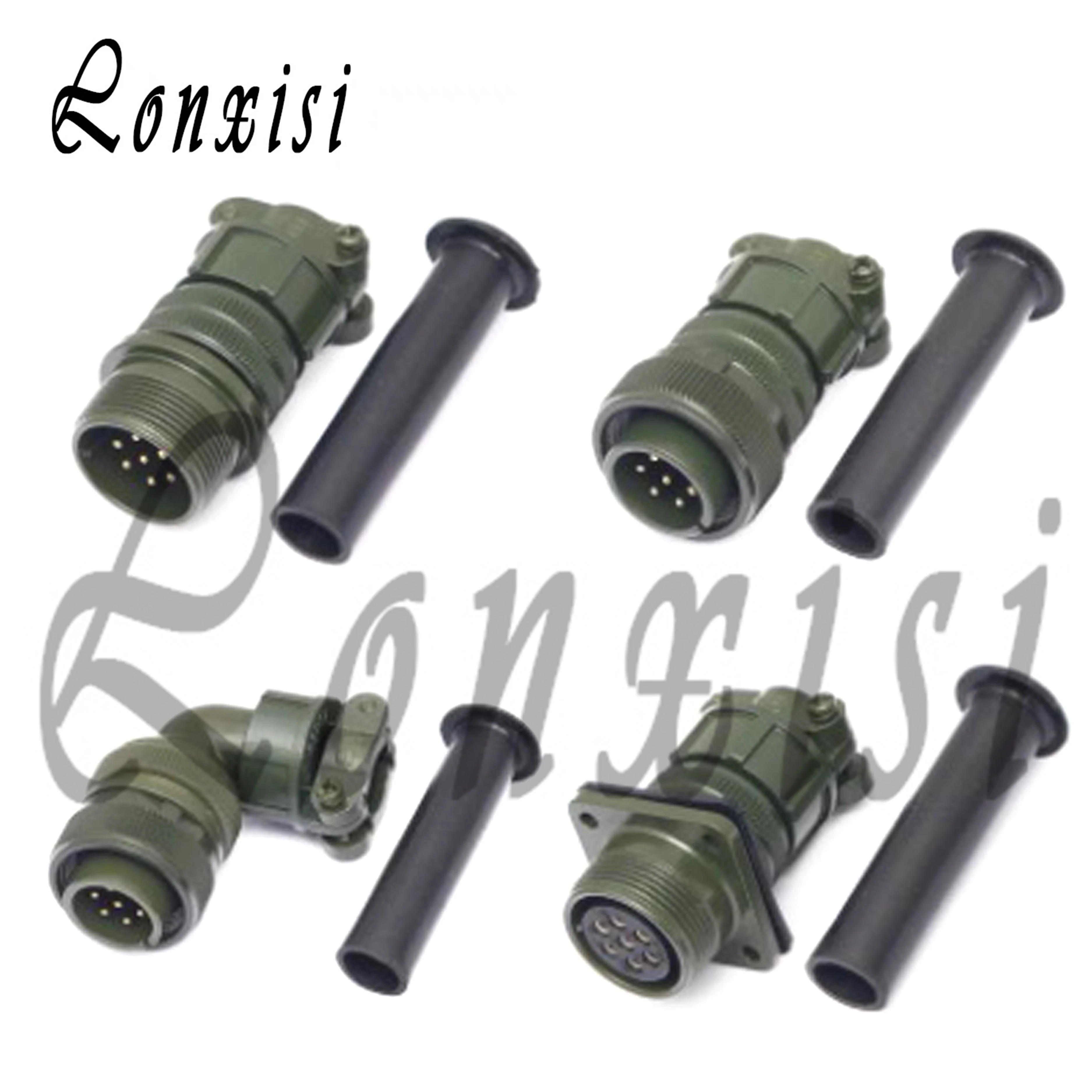 

1 комплект, 7-контактный разъем серии 5015, авиационная вилка из алюминиевого сплава 3108-16S-1S 3101-16S-1P 3106-16S-1P, водонепроницаемая авиационная вилка