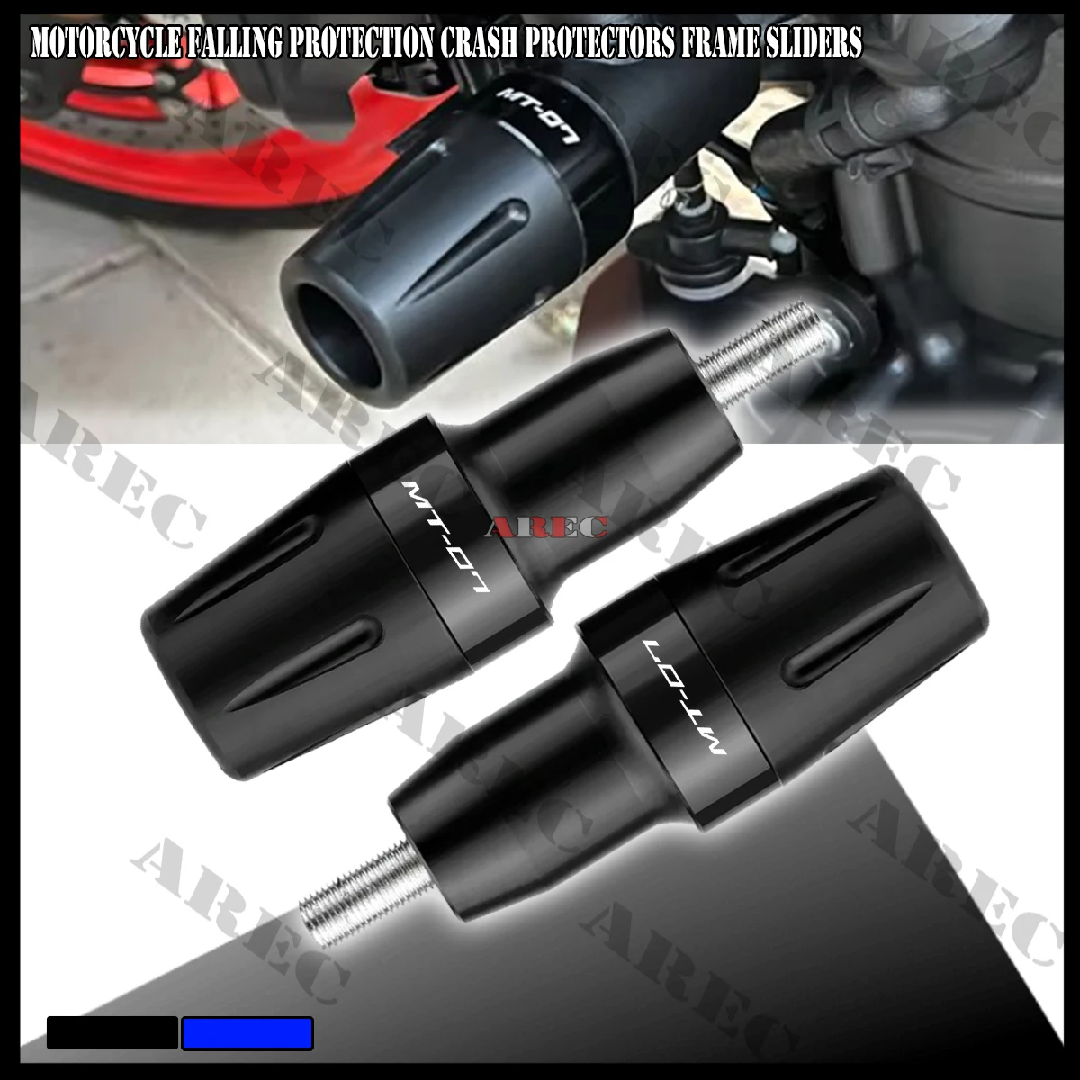 

MT-07 ползунки на раму, защита от столкновений для YAMAHA MT07 2014-2025 FZ07 Tracer 700/GT 7, аксессуары для мотоциклов, защитная накладка от падения