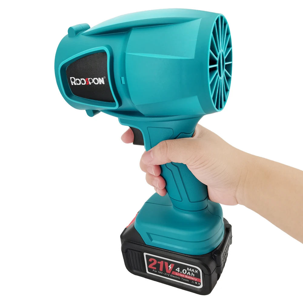 Rdspon ventilador elétrico makita 18v-21v ventilador portátil violento de alta potência sem fio remoção de poeira ventiladores de turbina de folhas de remoção de neve