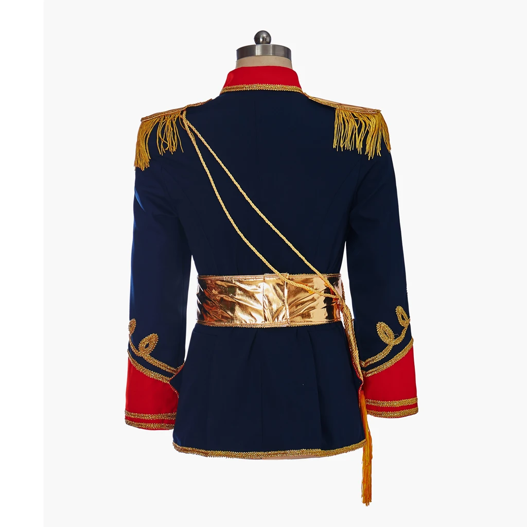 Herren Mittelalterliche Kostümjacke 18. Jahrhundert Royal Court Militär Regency Mantel mit Hut Halloween Party Belle Kleid Jacke