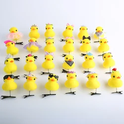 Little Yellow Duck Plush Hairpin para crianças, desenhos animados engraçados, cabelo misto 3D, DIY, acessórios Duckbill Clip, 10 pcs, 20 pcs, 50 pcs, 100pcs/lote