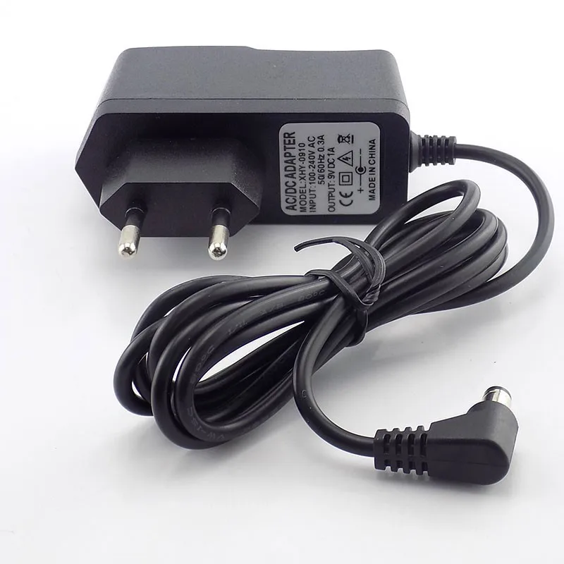 1/2/5pcs AC 100V-240V to DC 9V 1A EU Plug Power Adapter Cable Inside Negative Adaptor 1000ma Power Supply Converter 5.5x2.5mm B5