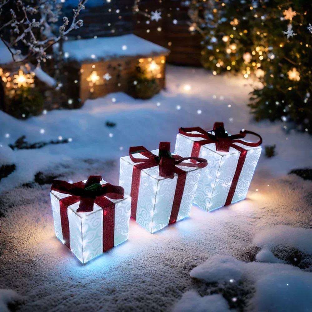 

Outdoor Waterproof LED Motif Lights Metal Wedding Favors Decoration for Parties Christmas Indoor-Use Christmas Party Supplies