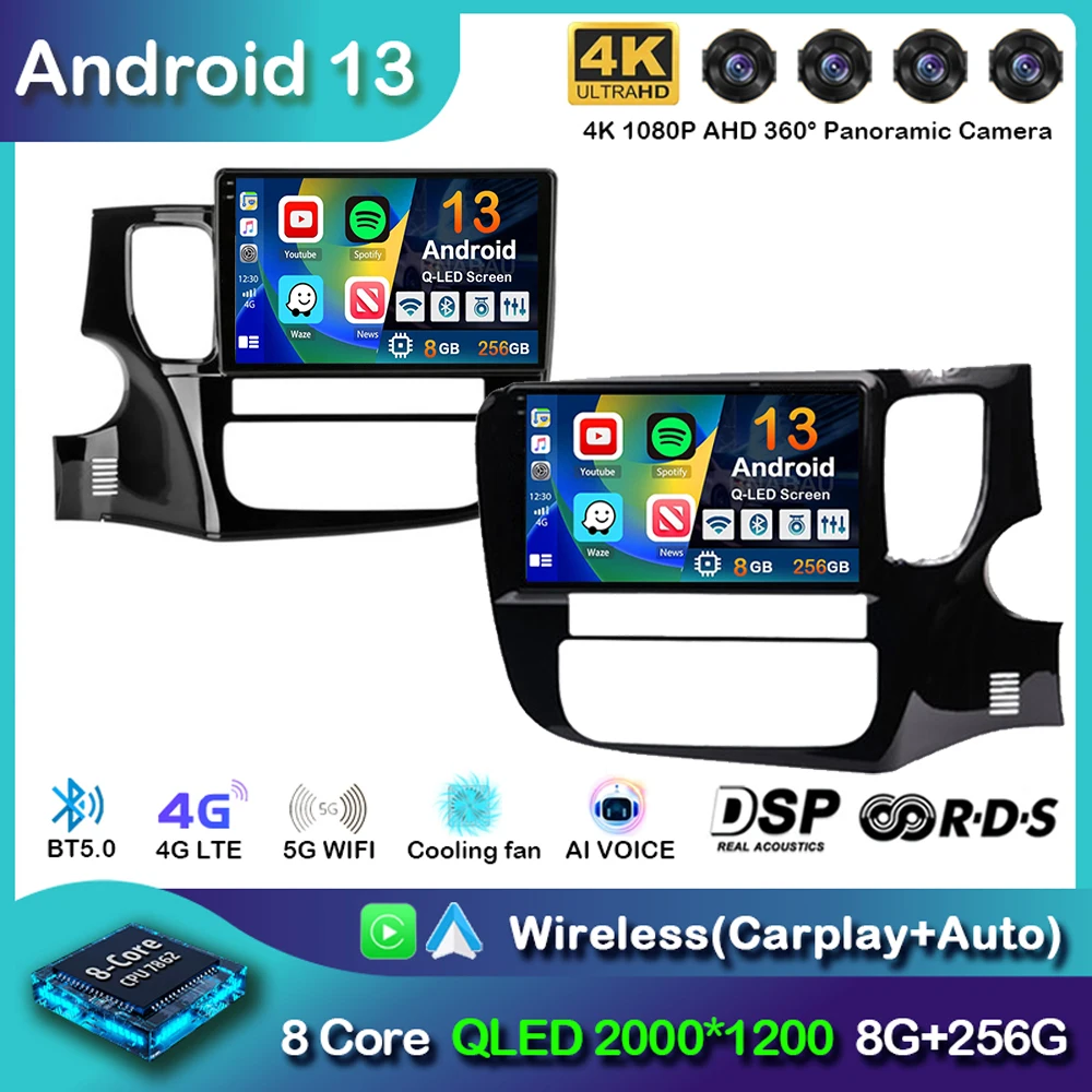 

Android 13 Carplay Car Radio For Mitsubishi Outlander 3 GF0W GG0W 2012-2018 Multimedia Video Player Navigation Stereo GPS 2din