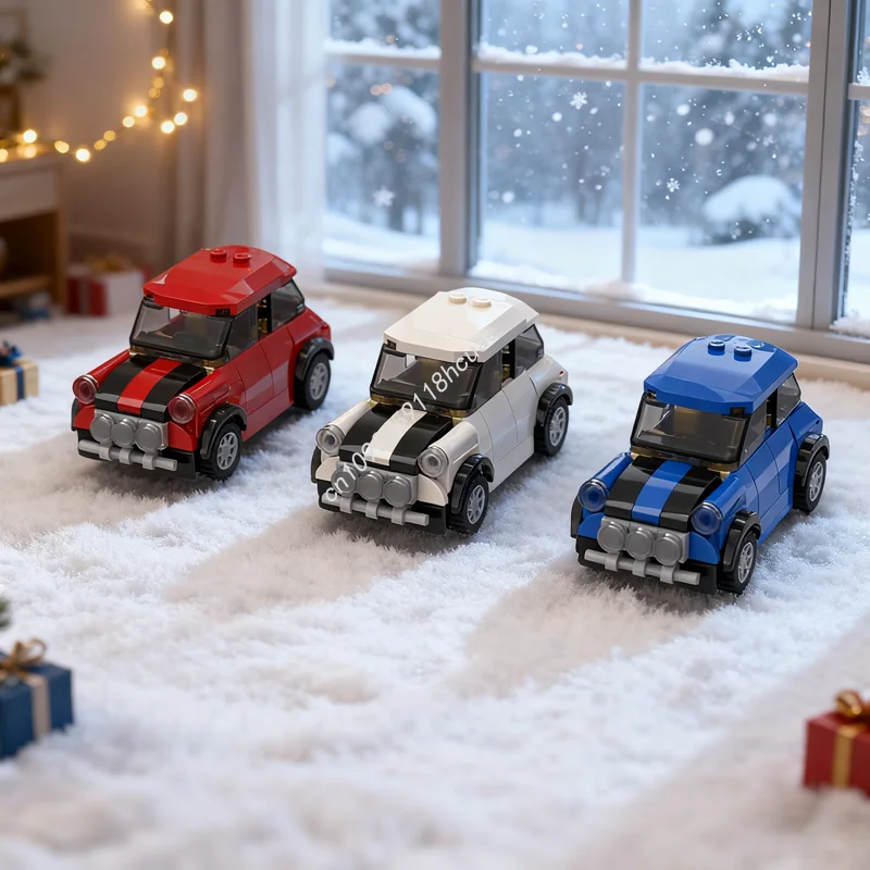 

915pcs MOC Italian Job Mini Coopers City Trafficed Model Building Toys Blocks Construction Christmas Gift Assemble DIY Idea Kids