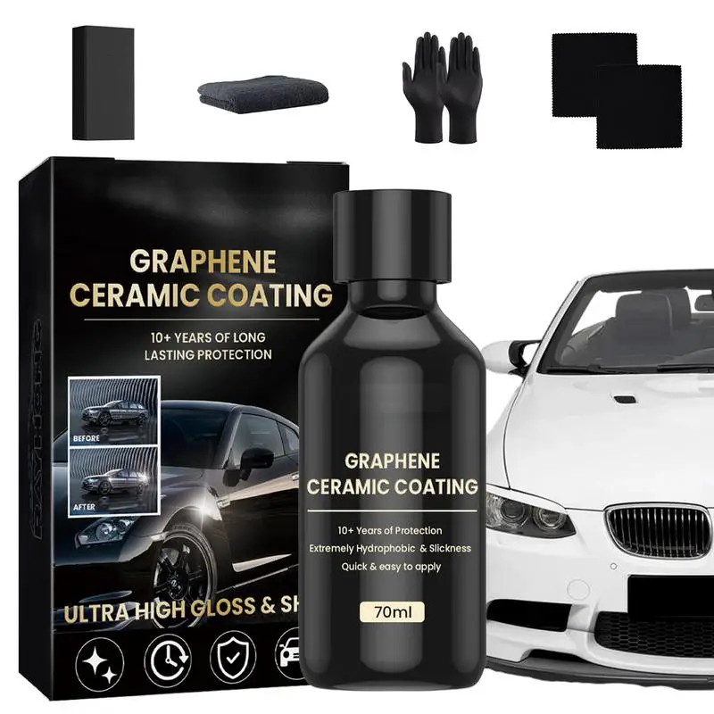 

70ml Graphene Ceramic Coating Advanced Technology Hydrophobic Paint Protection UVGlow Car Detailing Ceramic Coating Waterproof