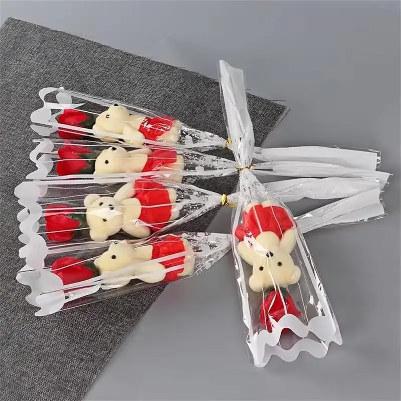 1–5 Stück künstliche Rosenbären-Blumen, Seifenstrauß-Set, schönes Blumen-Geschenk für Muttertag, Valentinstag, Geburtstag, Hochzeit, Heimdekoration