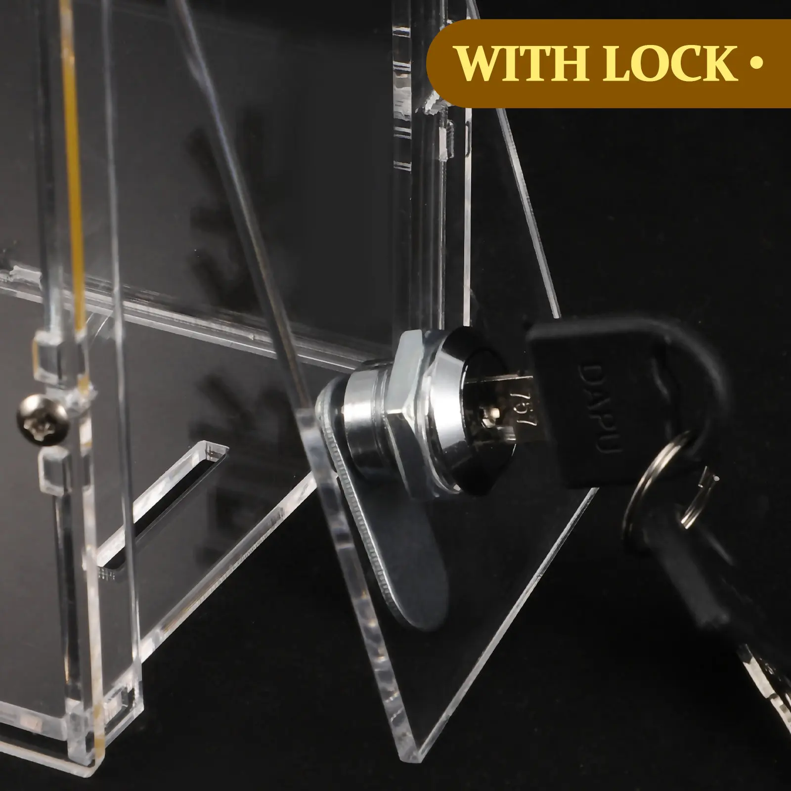 

Акриловая прозрачная коробка-контейнер для предложений с надежным замком для сбора пожертвований, розыгрышей, выборов