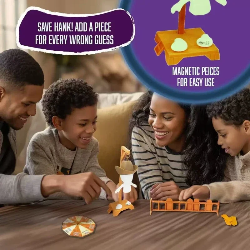 ألعاب لوحية Hangman المغناطيسية من رعاة البقر، كلمة تخمين غامضة قبل تساقط هانك معلقة مع لعبة طاولة السفر للدمية
