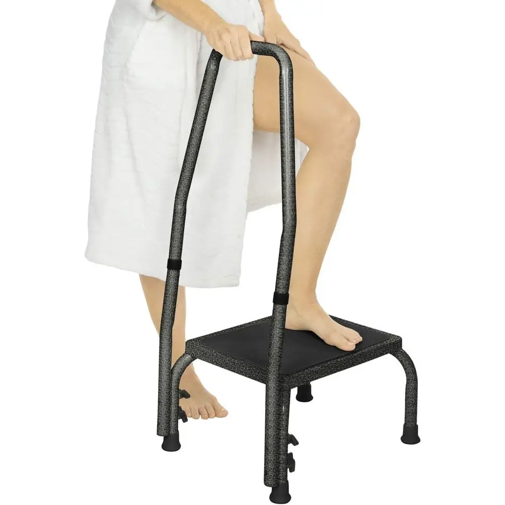 

Step Stool with Handle for Elderly Bariatric Metal Heavy Duty Step Stool, Step Stool for Bedside for Adults Up to 300 Pounds St