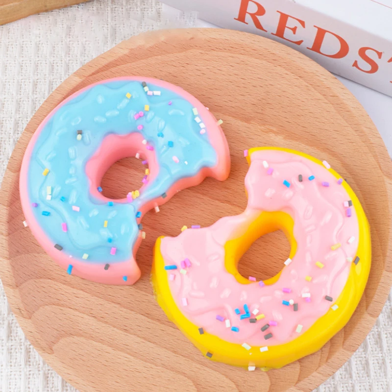 New Creative Simulation Cute Donut Soft Squeeze Vent Toys Funny  Novelty Realistic Food Modelling Adult Stress Relief Toys Gift