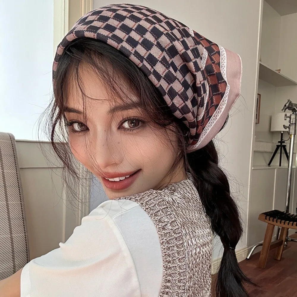 Корейский нежный кружевной шарф для волос, разноцветный реквизит для фотосессии, платок, аксессуары для волос, милая повязка для волос, ремешок для женщин и девочек