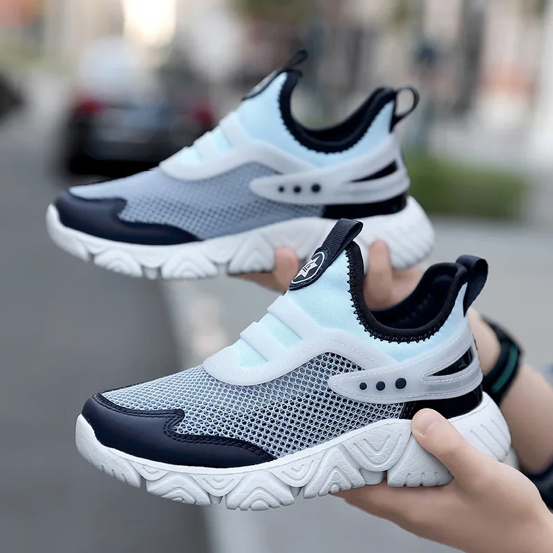 2024 Children Shoes Boys Sneaker 4 To 12 Years Kids Casual Tennis Sneaker Summer Platform Breathable Mesh Sports Boy Shoes