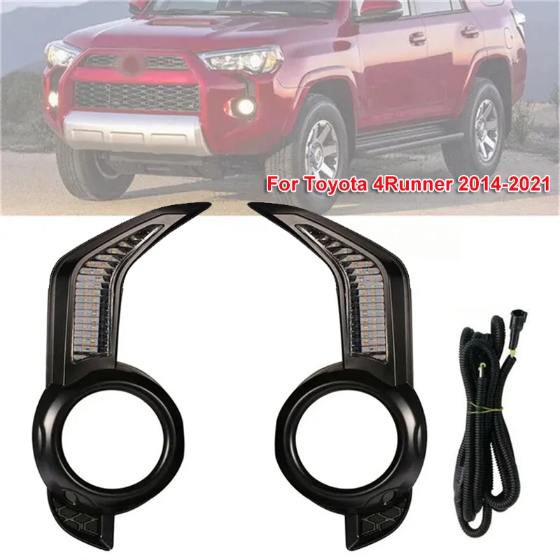 

1 Pair LED DRL Fog Lamp Turn Signal Lights for Toyota 4Runner 2014-2021