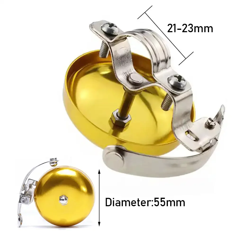 Retro Bike Bell British Aluminium Deksel Zilver Gouden Chocolade Kleur Vintage Fiets Knapperige Ringtones Eenvoudig Te Installeren Duurzaam