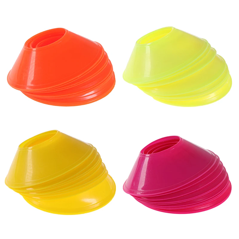 10pcs Soccer Training Sign Dish Pressure Resistant Cones Discs Marker